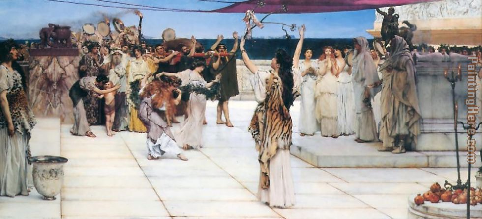 A Dedication to Bacchus painting - Sir Lawrence Alma-Tadema A Dedication to Bacchus art painting